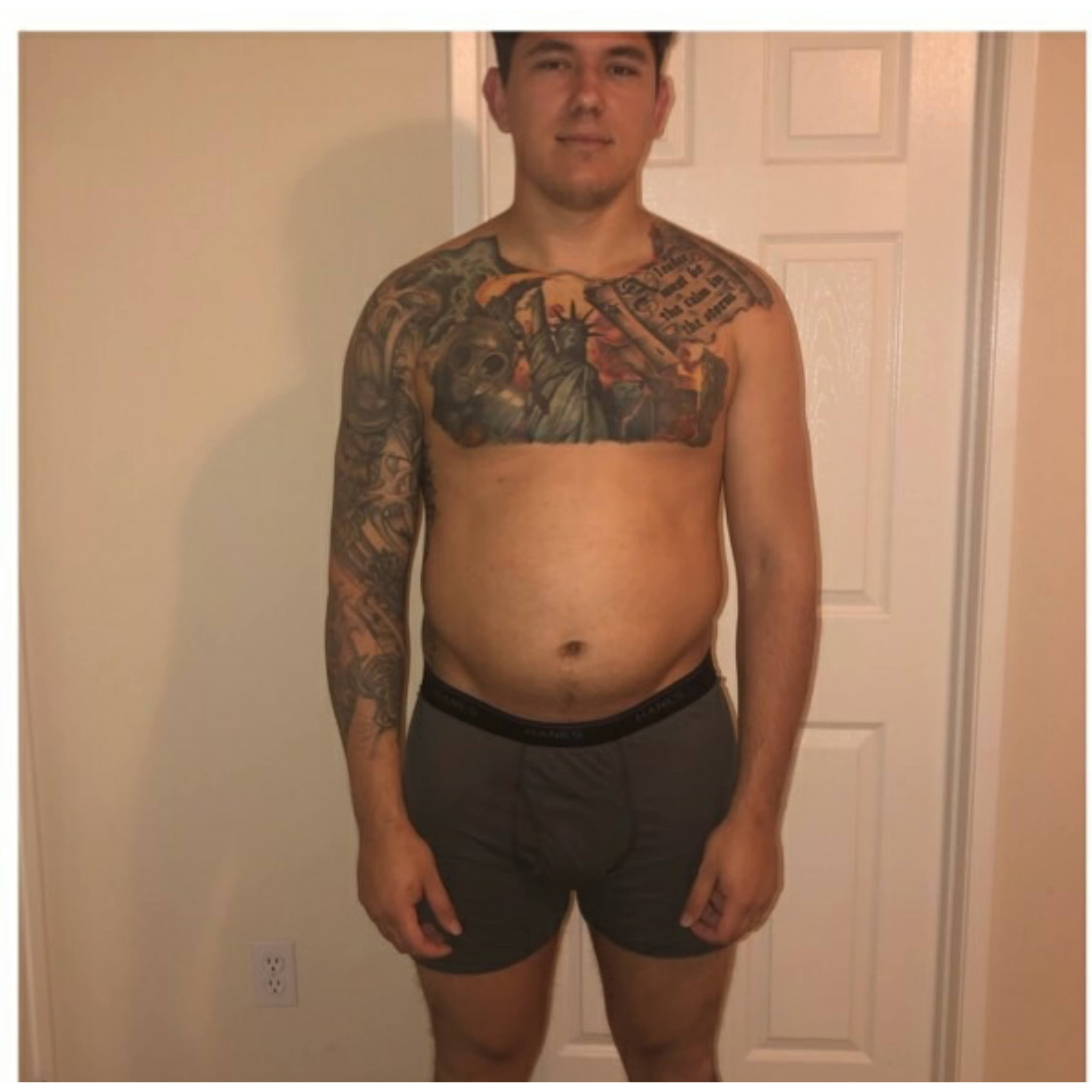 Sam before starting structured training